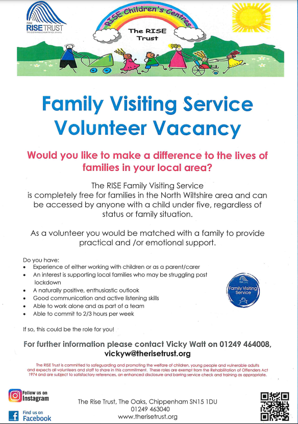 The Rise Trust - Family Visiting Volunteer Vacancy